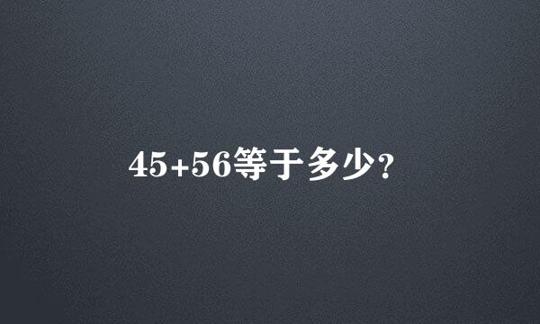 45+56等于多少？