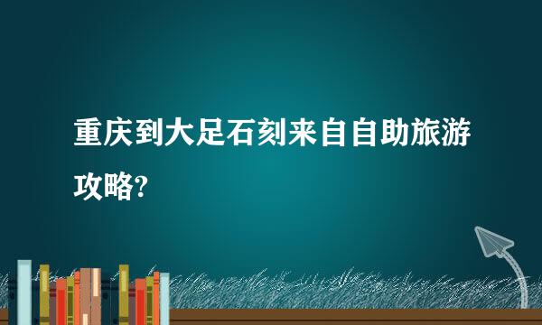 重庆到大足石刻来自自助旅游攻略?