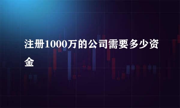 注册1000万的公司需要多少资金