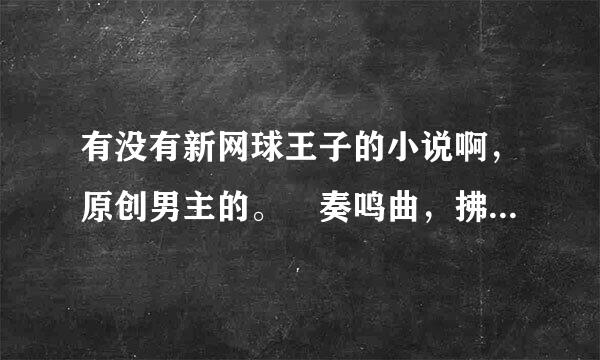 有没有新网球王子的小说啊，原创男主的。 奏鸣曲，拂晓夜色， （网王+新网王）逐日，U17总受，都