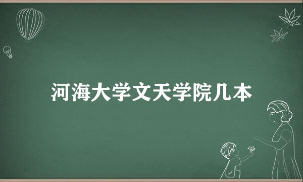 河海大学文天学院几本