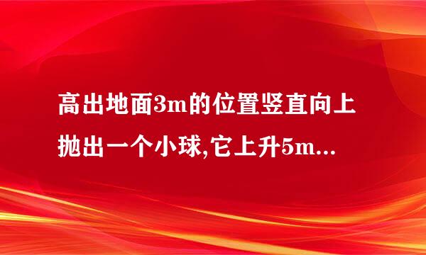 高出地面3m的位置竖直向上抛出一个小球,它上升5m后回落,最后到达地面.分别以地面和抛出点为原点建立