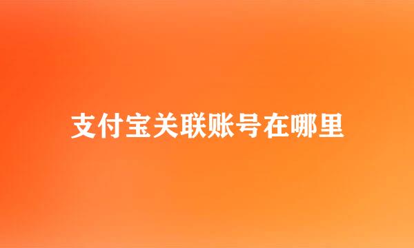 支付宝关联账号在哪里