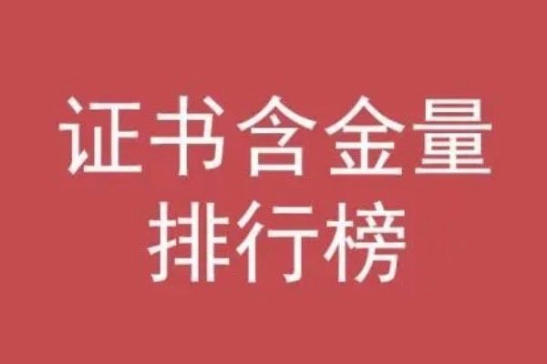 职业证书含金量排行榜