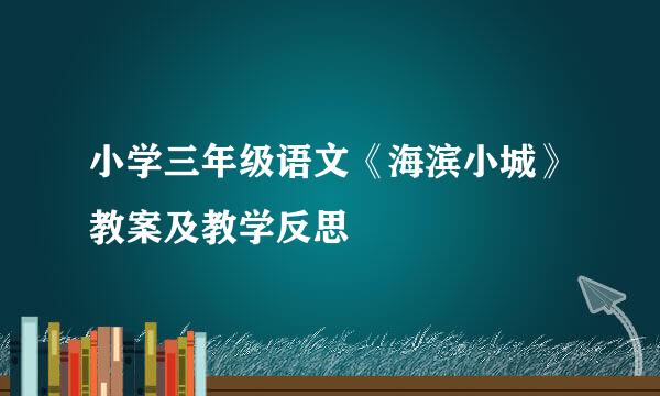 小学三年级语文《海滨小城》教案及教学反思