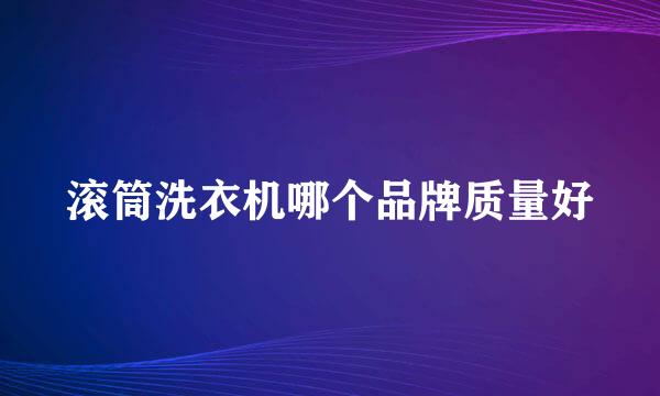 滚筒洗衣机哪个品牌质量好