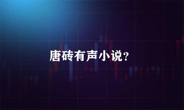 唐砖有声小说？