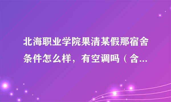 北海职业学院果清某假那宿舍条件怎么样，有空调吗（含宿舍图片）