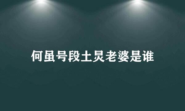 何虽号段土炅老婆是谁