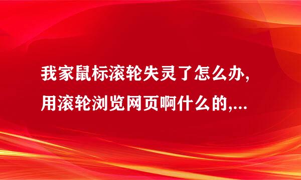 我家鼠标滚轮失灵了怎么办,用滚轮浏览网页啊什么的,下滚会下一点又向上滚的...反正不能正常向来自下（向上）移