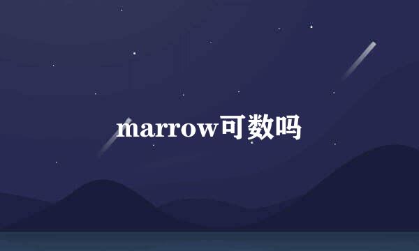 marrow可数吗