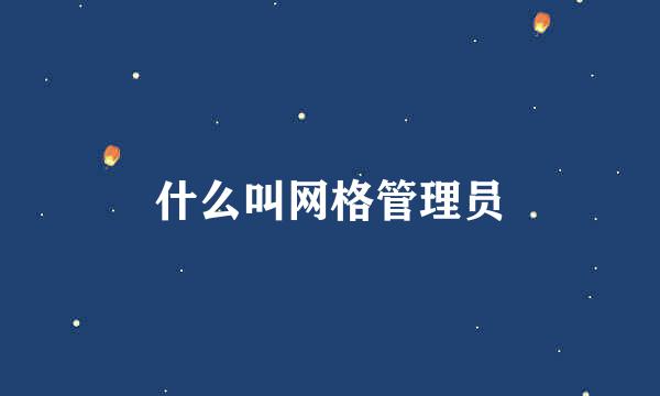 什么叫网格管理员