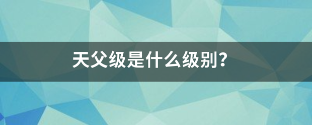 天父级是什么级别？