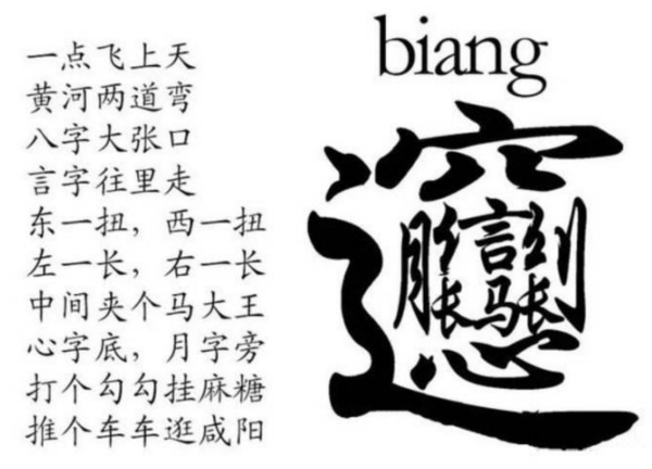 biang来自字怎么打出来？