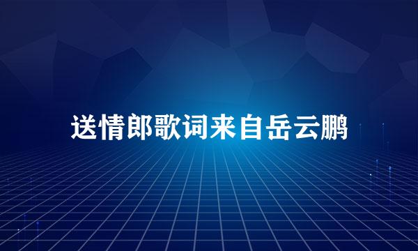 送情郎歌词来自岳云鹏