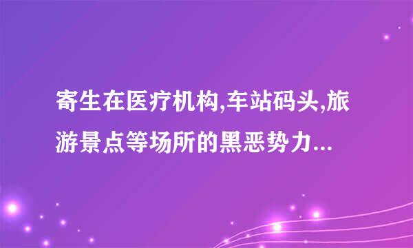 寄生在医疗机构,车站码头,旅游景点等场所的黑恶势力的表现情形有哪些?