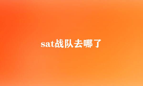 sat战队去哪了