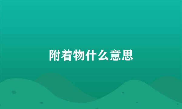 附着物什么意思