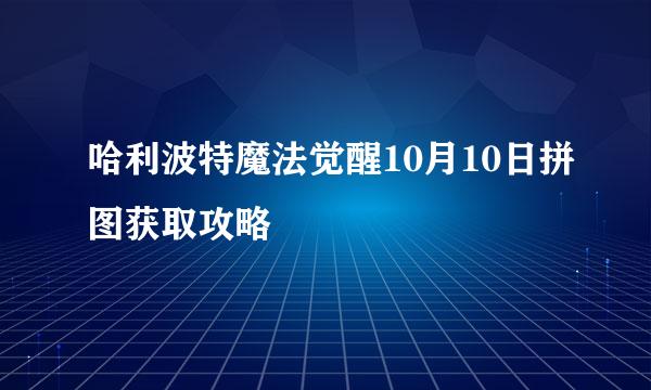 哈利波特魔法觉醒10月10日拼图获取攻略