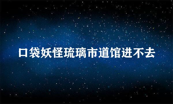 口袋妖怪琉璃市道馆进不去