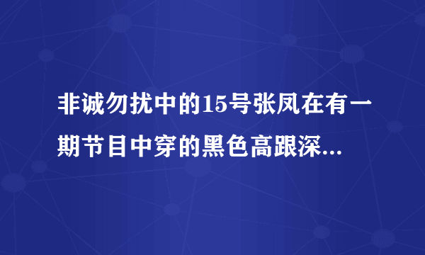 非诚勿扰中的15号张凤在有一期节目中穿的黑色高跟深灰色毛毛短靴大家有谁知道哪里有卖，最好是网店!