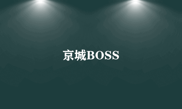 京城BOSS