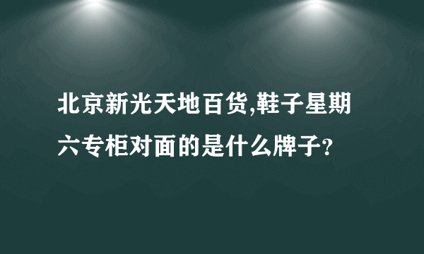 北京新光天地百货,鞋子星期六专柜对面的是什么牌子？