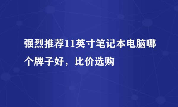 强烈推荐11英寸笔记本电脑哪个牌子好，比价选购