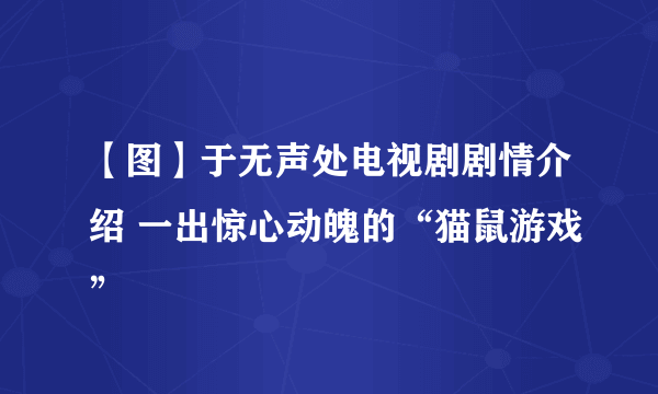 【图】于无声处电视剧剧情介绍 一出惊心动魄的“猫鼠游戏”