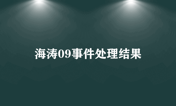 海涛09事件处理结果