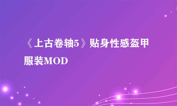 《上古卷轴5》贴身性感盔甲服装MOD