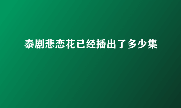 泰剧悲恋花已经播出了多少集