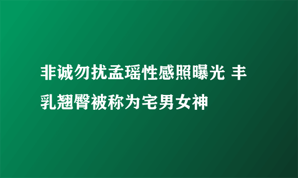 非诚勿扰孟瑶性感照曝光 丰乳翘臀被称为宅男女神