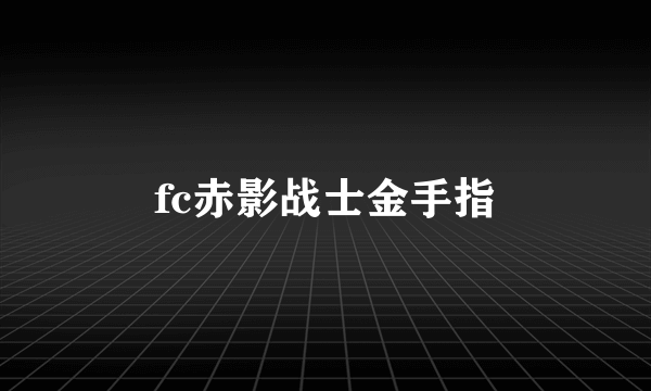 fc赤影战士金手指