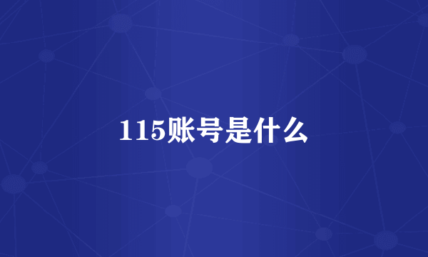 115账号是什么