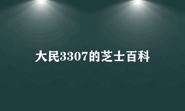 大民3307的芝士百科