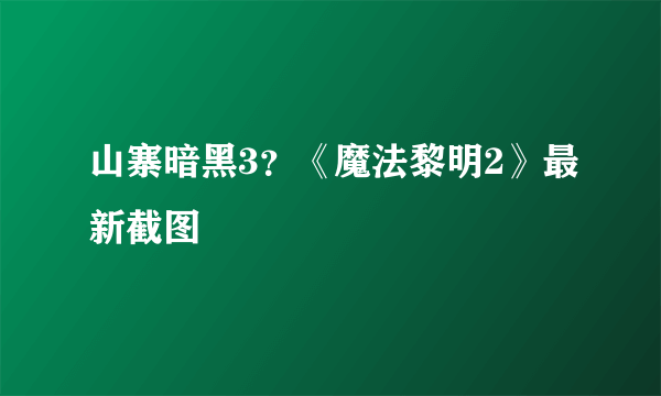 山寨暗黑3？《魔法黎明2》最新截图