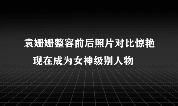 袁姗姗整容前后照片对比惊艳   现在成为女神级别人物