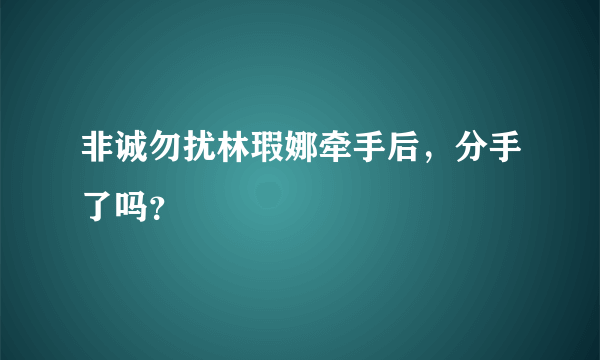 非诚勿扰林瑕娜牵手后，分手了吗？