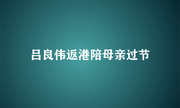 吕良伟返港陪母亲过节