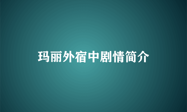 玛丽外宿中剧情简介