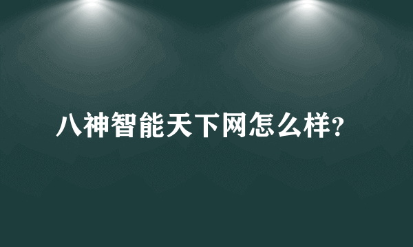 八神智能天下网怎么样？