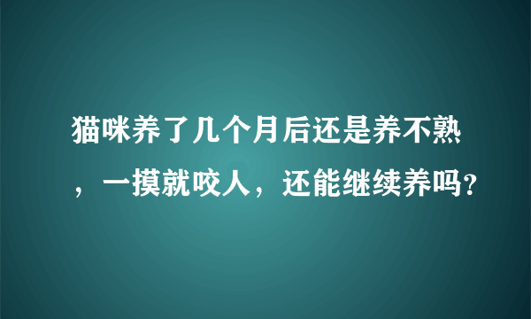 猫咪养了几个月后还是养不熟，一摸就咬人，还能继续养吗？