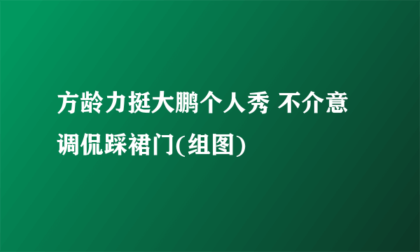 方龄力挺大鹏个人秀 不介意调侃踩裙门(组图)