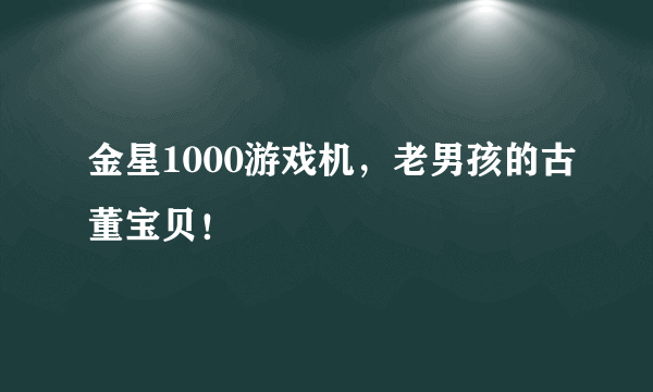 金星1000游戏机，老男孩的古董宝贝！