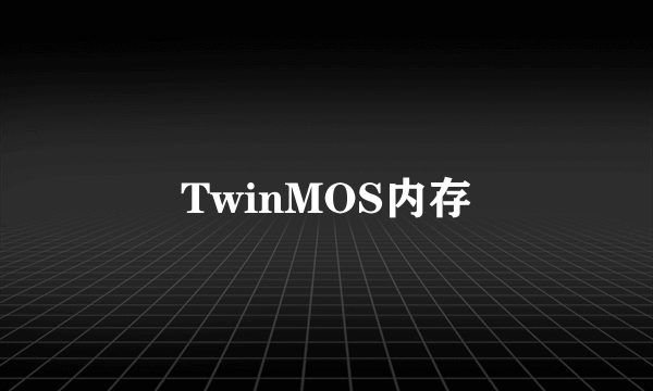 TwinMOS内存