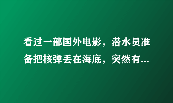 看过一部国外电影，潜水员准备把核弹丢在海底，突然有一个海底生物出现，带着他到海底，看到了海底城市