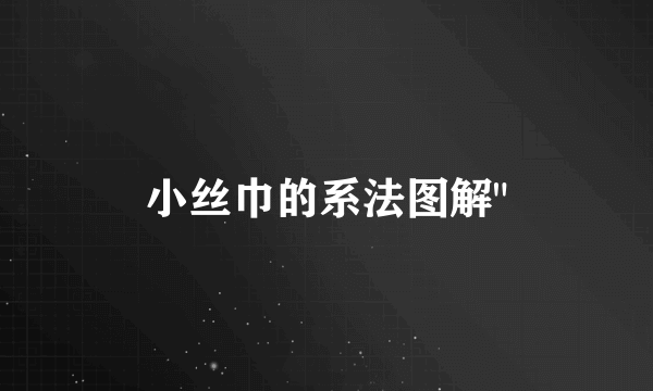 小丝巾的系法图解