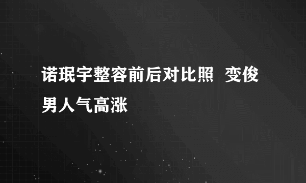 诺珉宇整容前后对比照  变俊男人气高涨