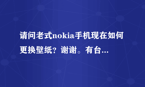 请问老式nokia手机现在如何更换壁纸？谢谢。有台nokia103，就跟原来的nokia8250一